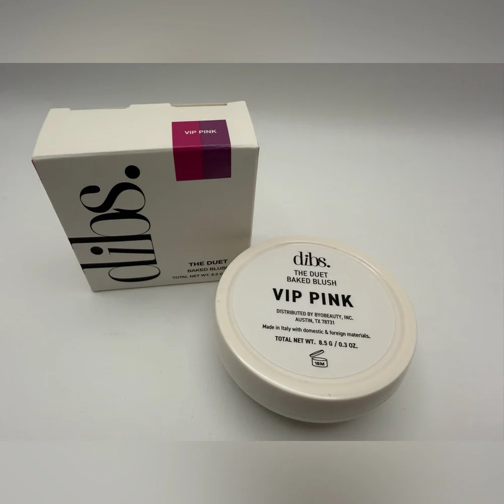 NEW DIBS Beauty Duet Baked Blush in shade: VIP Pink