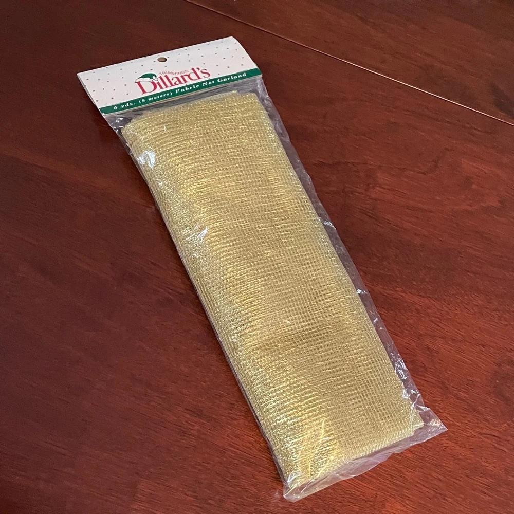 Dillard's Gold Fabric Net Garland