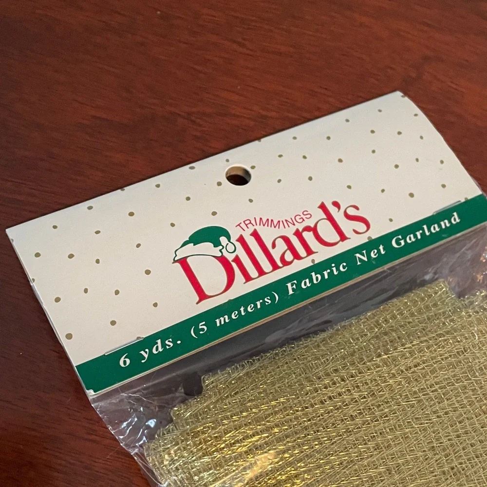 Dillard's Gold Fabric Net Garland
