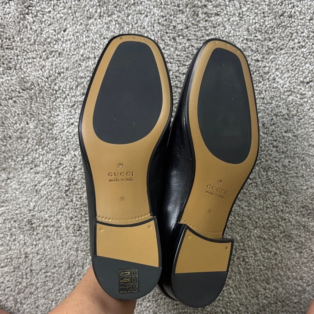 Gucci Black Leather Loafers