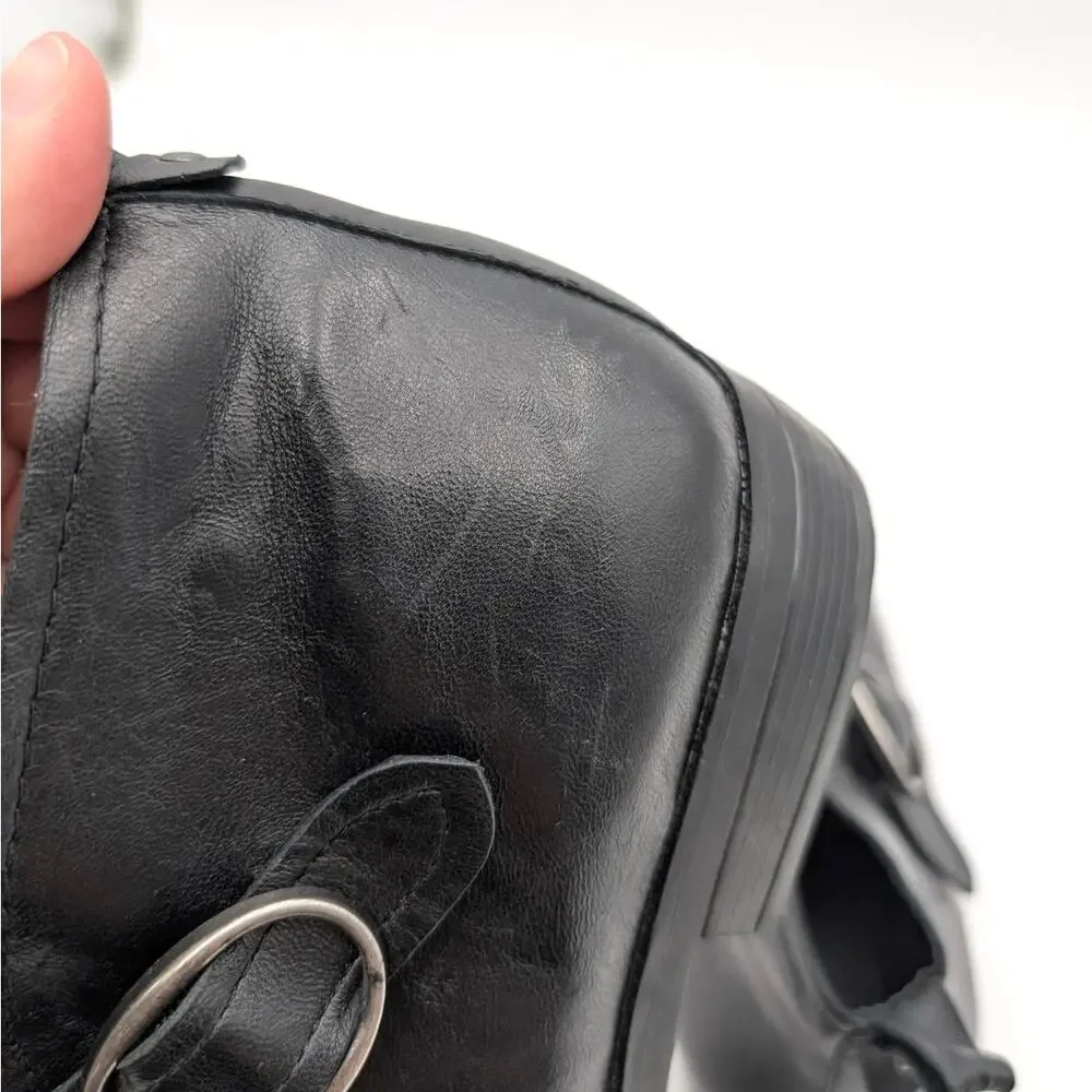 David Tate Maverick Ankle Bootie Women's Black Antique Leather Size US11W EU41