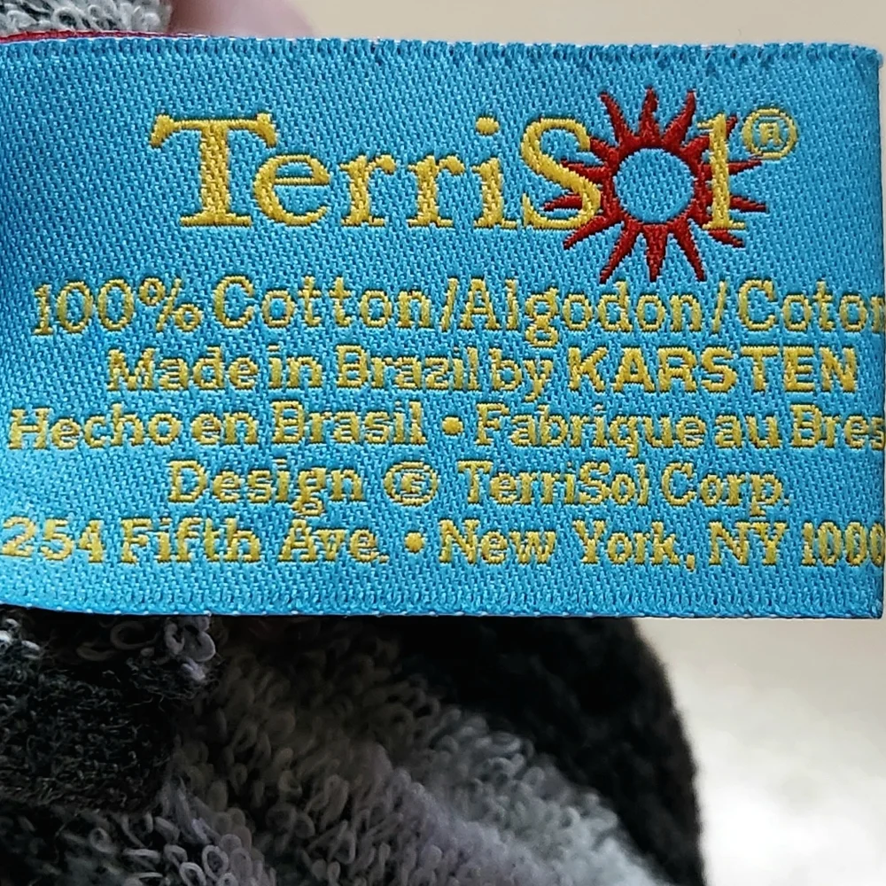 TerriSol Karsten Brazil Wolf Beach Towel 31x60 | Images on The Wild Side Vintage