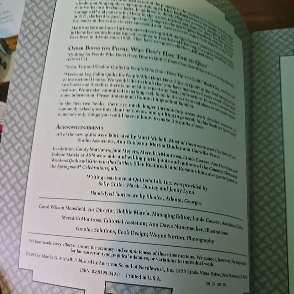 American School of Needlework weekend log