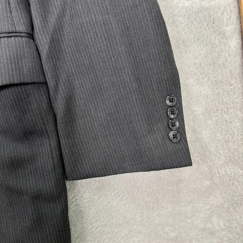 Jos A Bank Signature Collection Mens 48XL Gray Pinstripe Wool Silk Suit 38x36