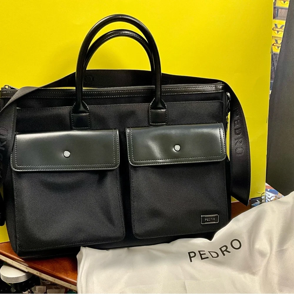 Pedro Garcia Black Men's Briefcase