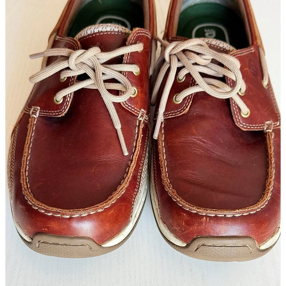 Dunham Genuine Leather Dark Brown Rollbar Shoes. Men's Size 8 2E