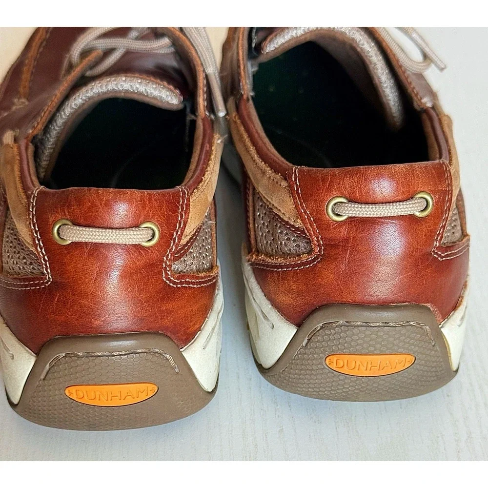 Dunham Genuine Leather Dark Brown Rollbar Shoes. Men's Size 8 2E