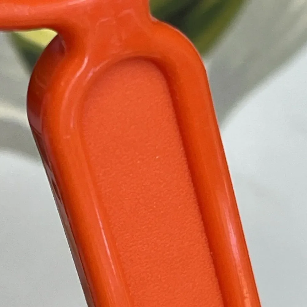 VINTAGE 1970s MCM Salad Serving Utensils Orange Melamine Spoon Slotted Fork
