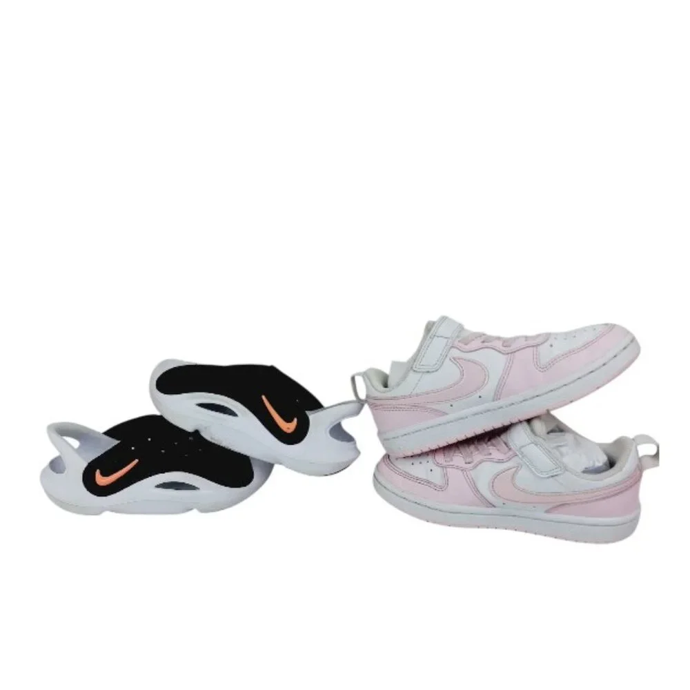 Set Of 2 Nike Girl's Multicolor Dunk Slip-On Casual Sneaker Clogs Size US 11