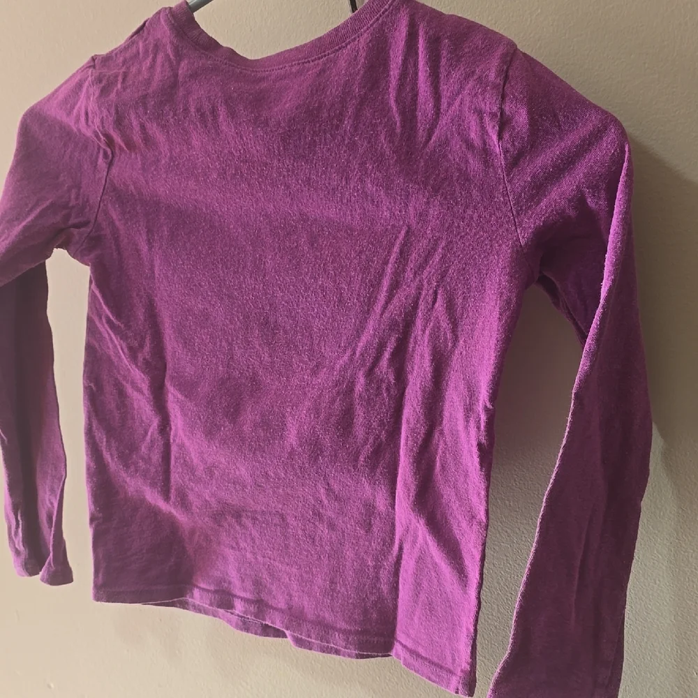 The Children's Place Purple Unicorn Long Sleeve Tee.