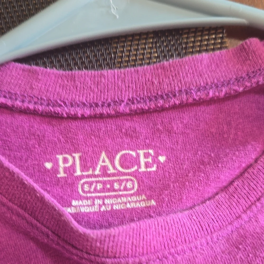 The Children's Place Purple Unicorn Long Sleeve Tee.