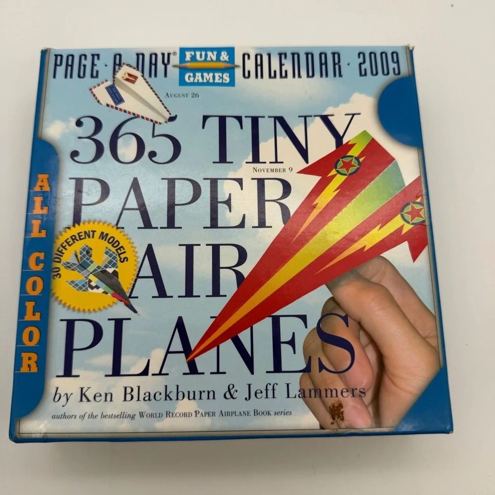 Vintage 365 Tiny Paper Airplanes Page-A-Day Calendar 2009 by Ken Blackburn