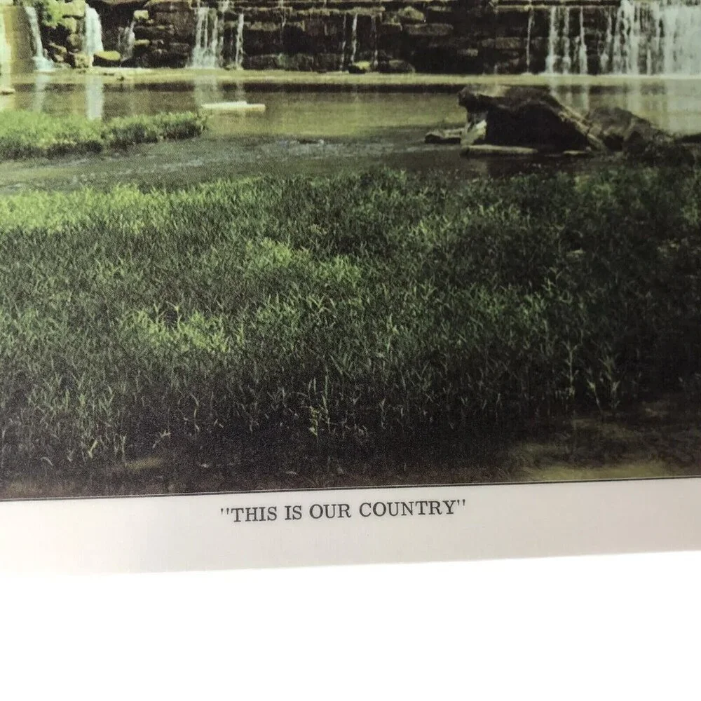 Set Of 6 Vintage “This Is Our Country” Placemats, Laminated & Washable