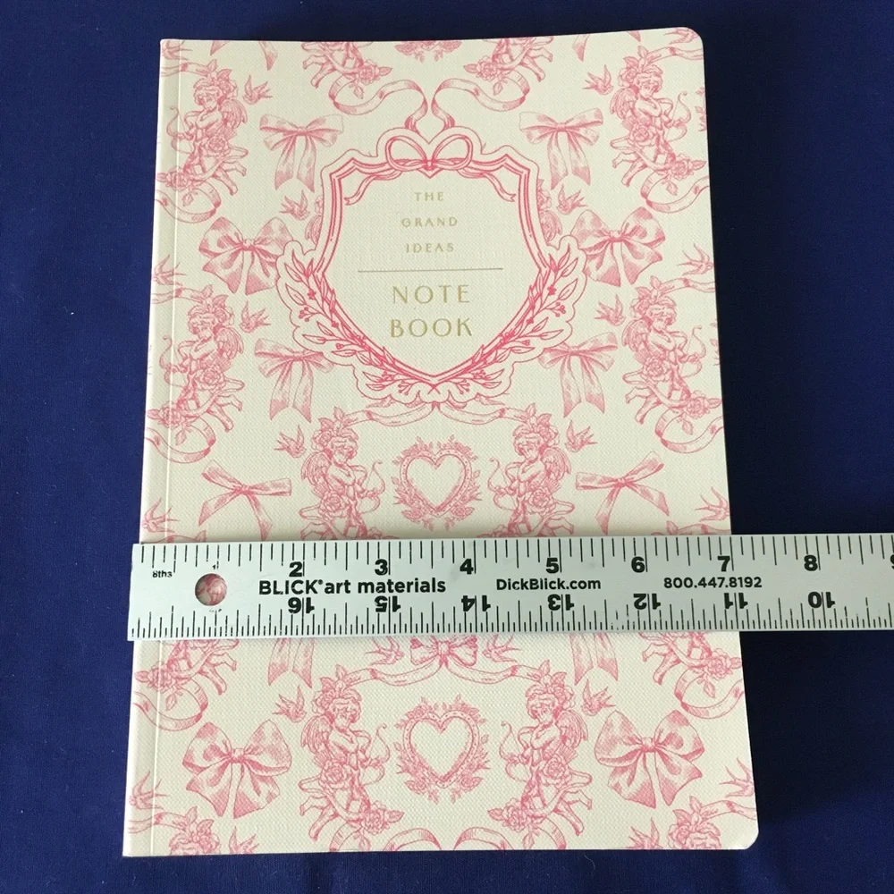 Coquette Cherub Bow and Heart Notebook
