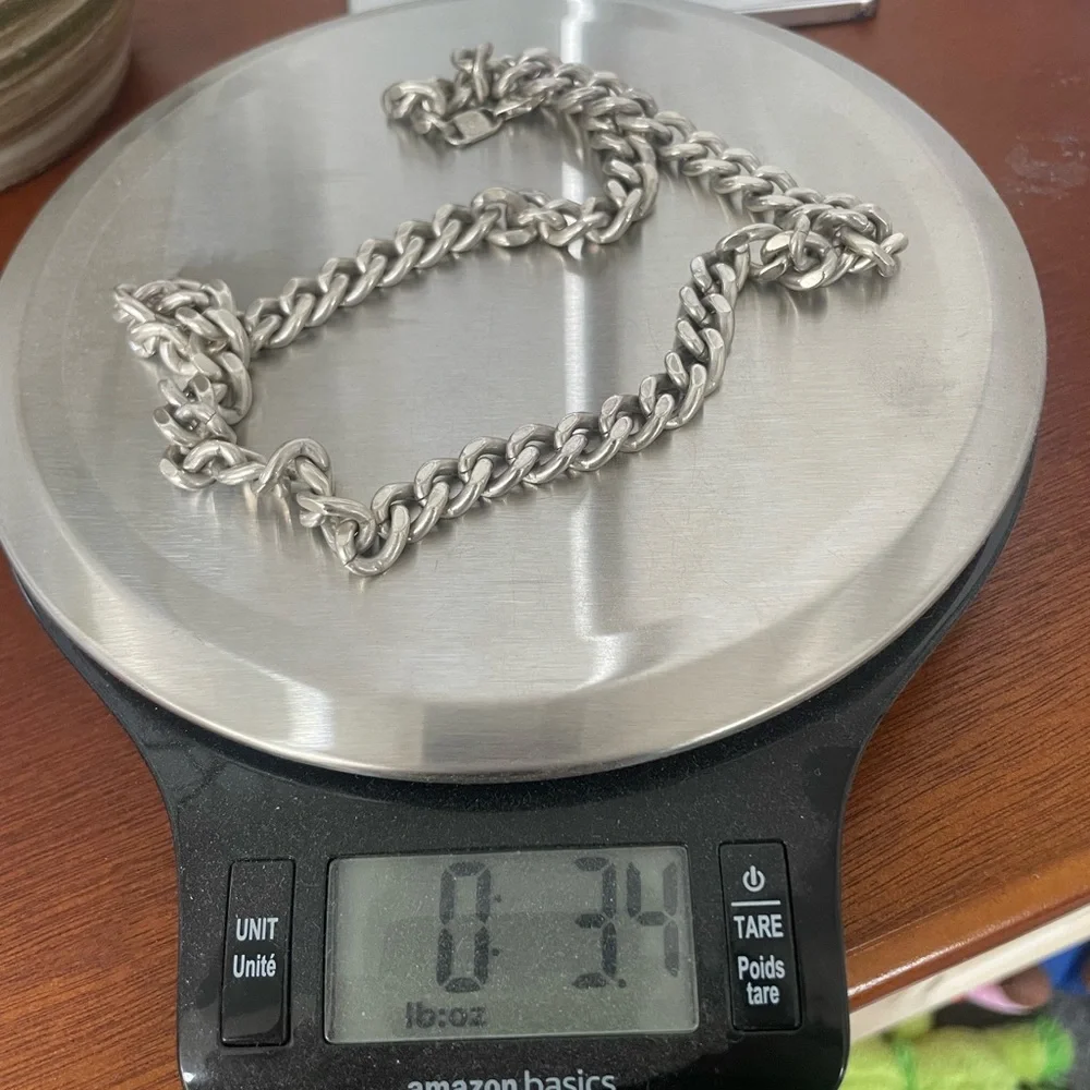 .999 Silver Curb Link Chain Necklace