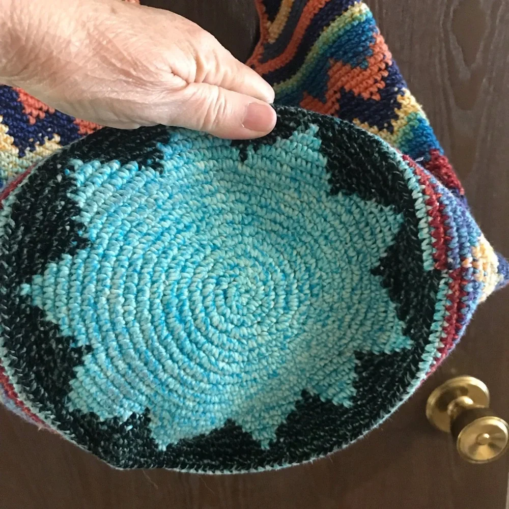 Source Unknown zigzag vibrant crocheted