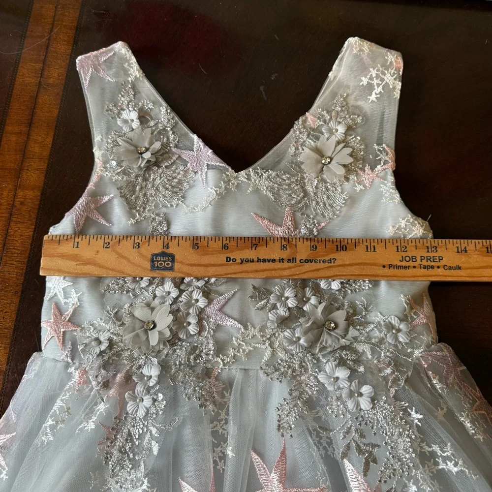 Sparkle Princess Tulle Dress w/ Stars Sz 140 (Fits 8-10 year old) Party Dress