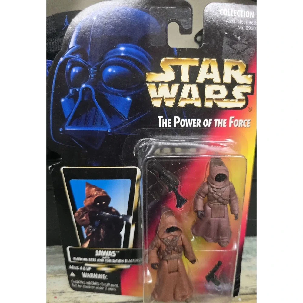Star Wars✨JAWAS W/‎ GLOWING EYES & ION B✨Kenner 1996 NM/M Red Card Figure Col #2