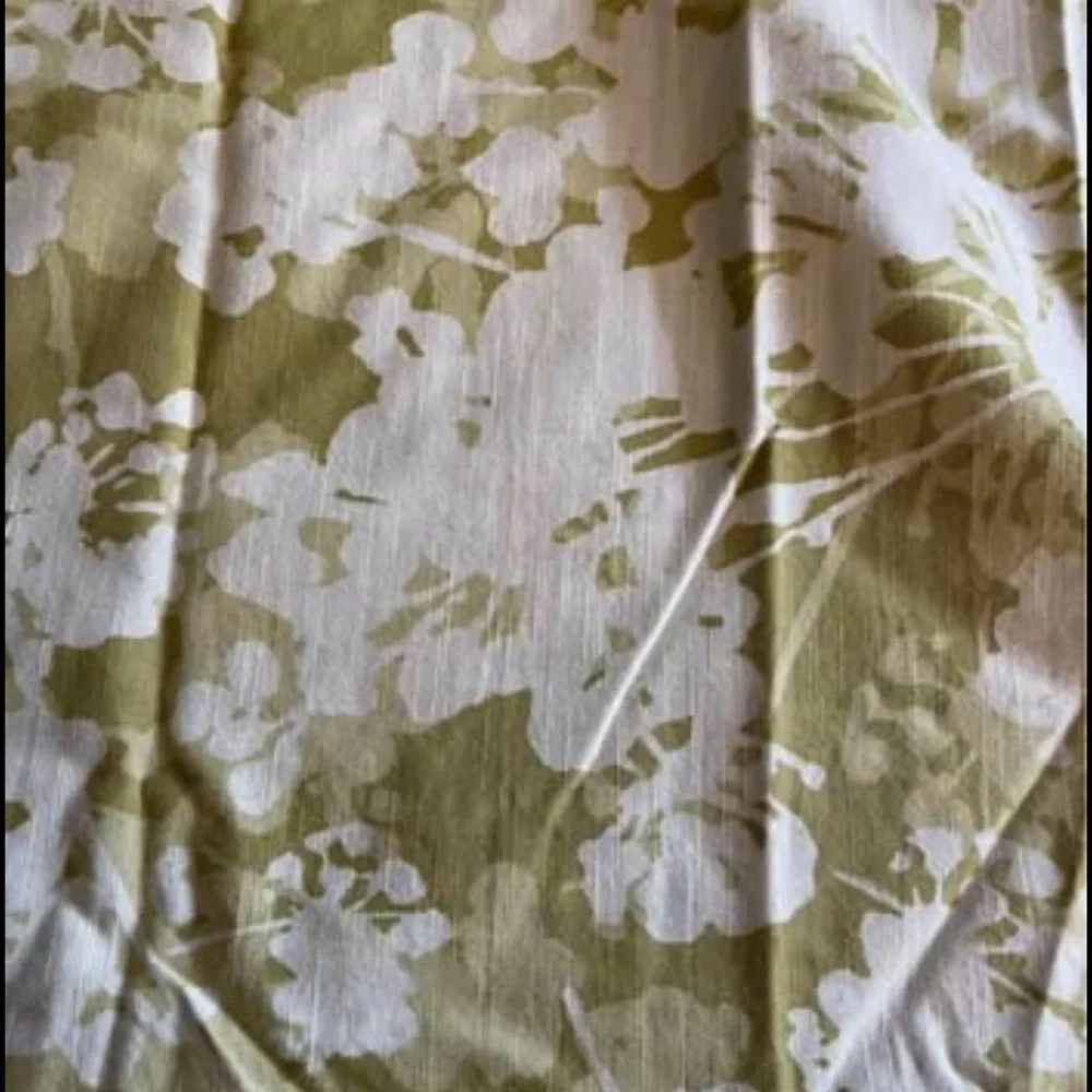 Target Home fabric shower curtain 69” wide 66”long green modern cotton ginkgo
