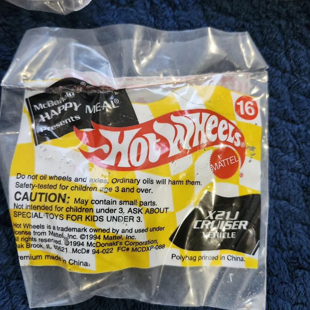 Mcdonalds Hot Wheels one bag