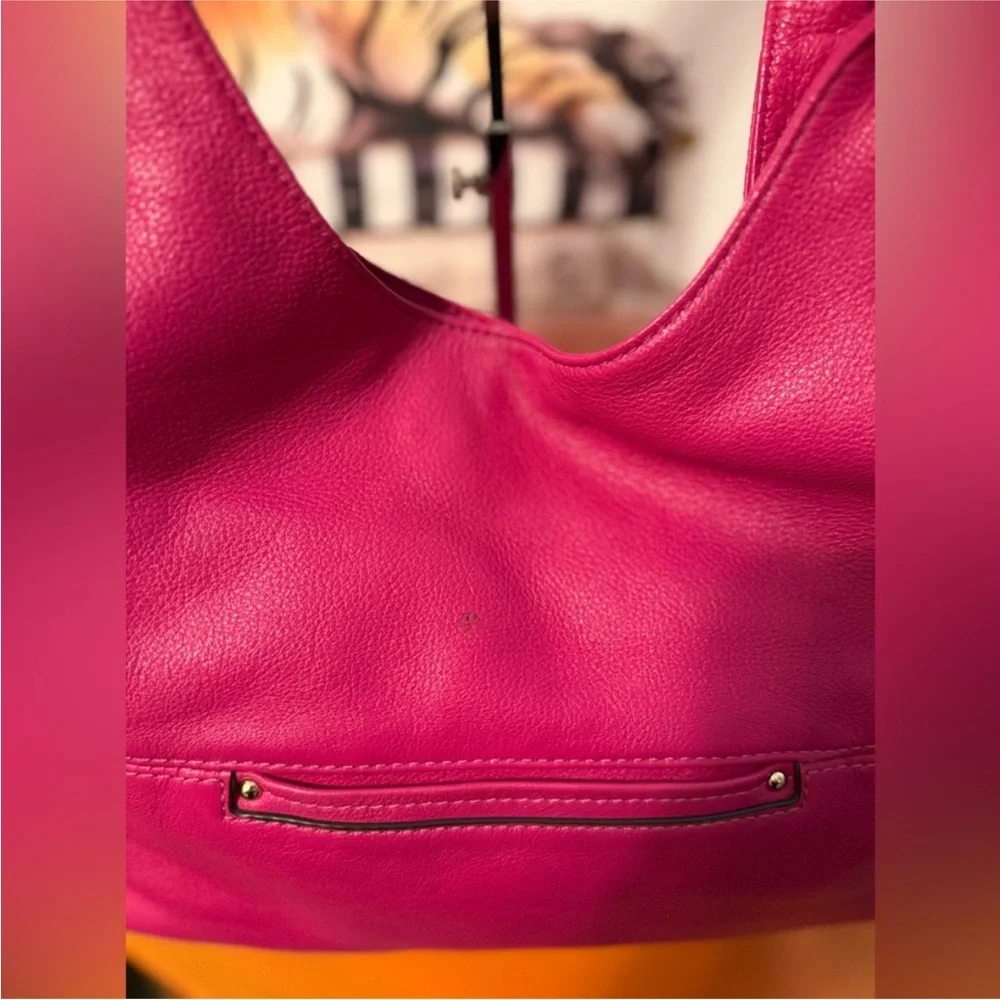 Michael Kors Fuchsia Leather Hobo Bag