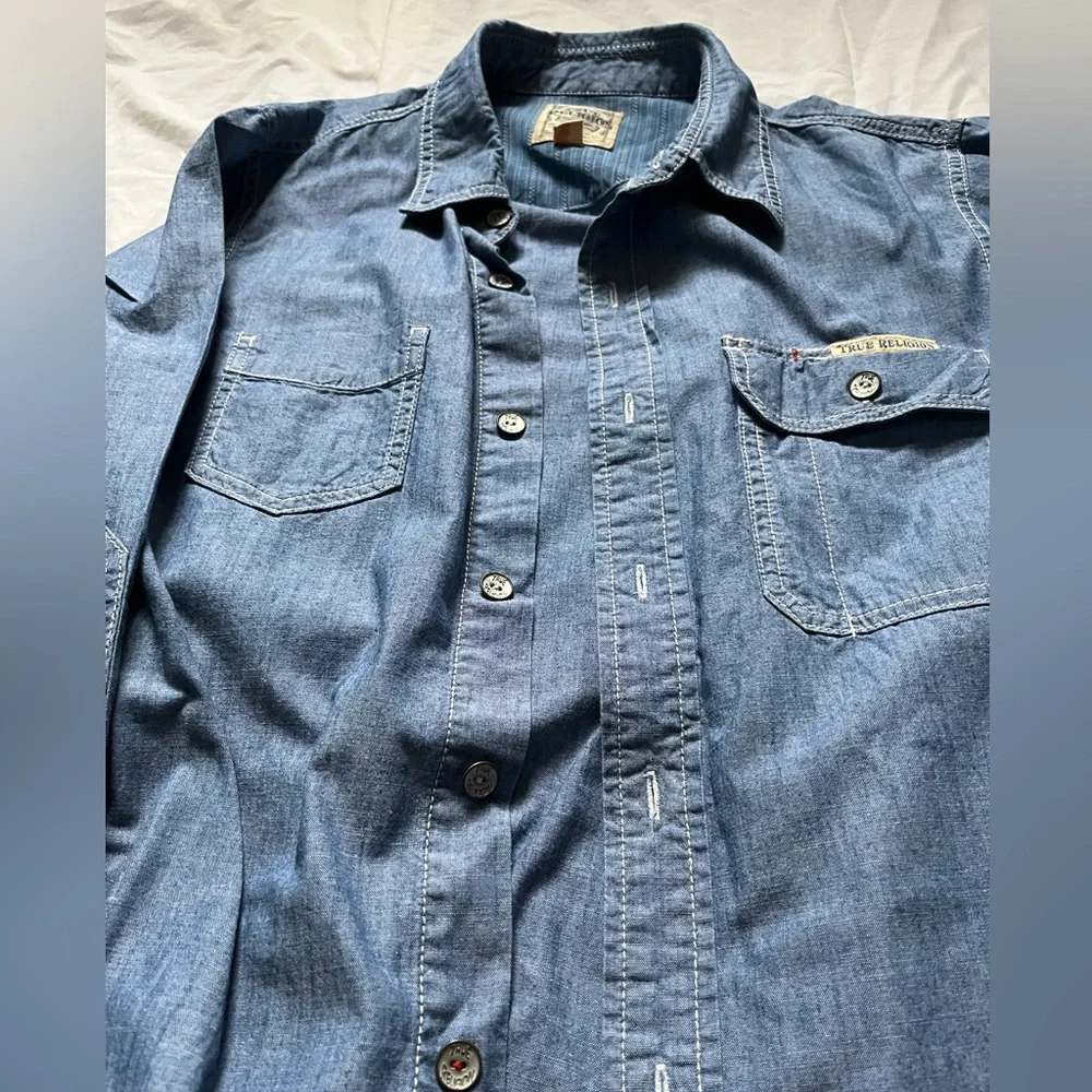 True‎ Religion Denim Shirt SZ M