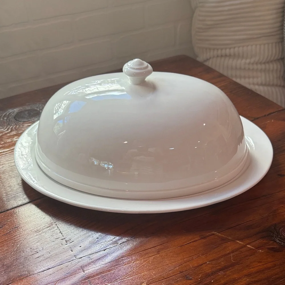 Sur La Table Covered Oval White Serving Platter