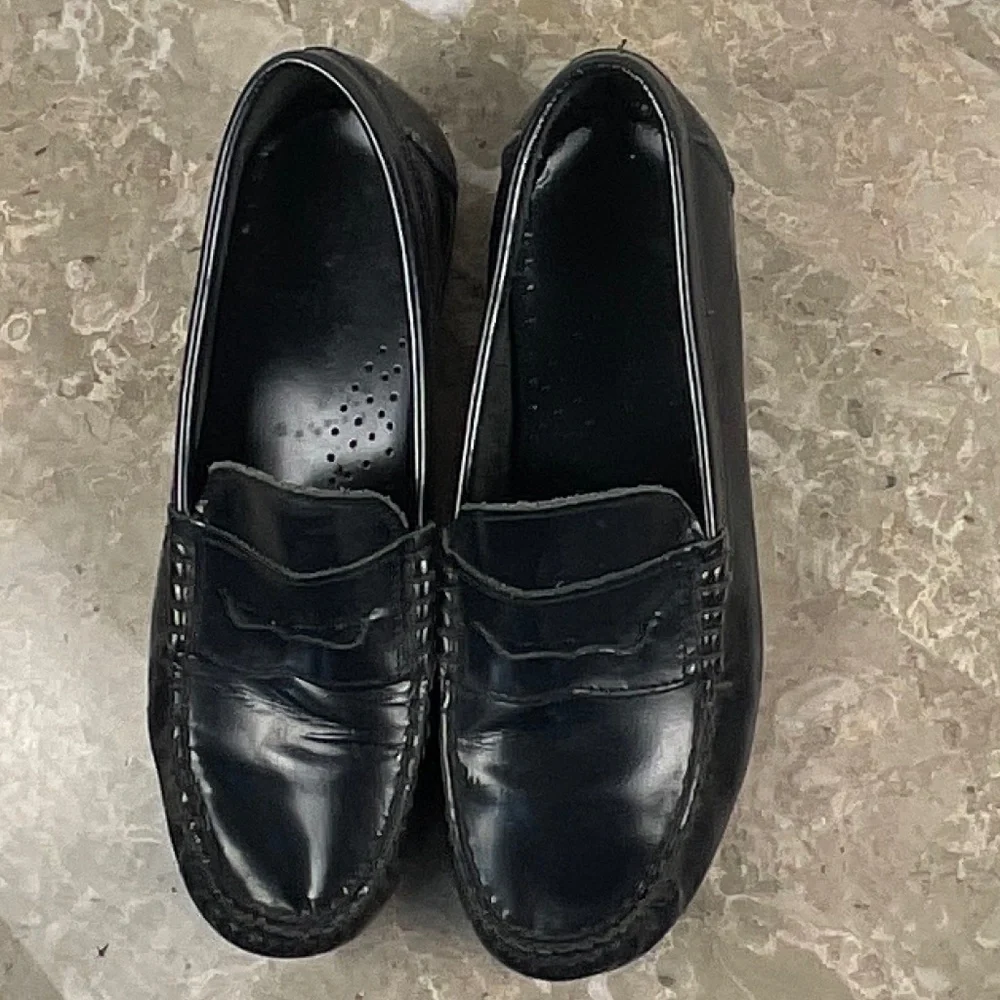 Navy Start Rite Leather Penny Loafers Size 2.5