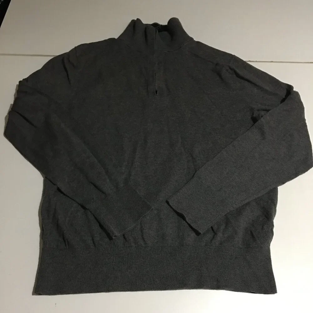 Banana Republic Sweatshirt Mens Medium 1/4 Zip Mock Neck Pullover