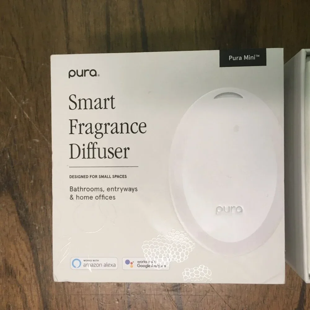 Pura Mini Smart Fragrance Diffuser + Linens & Surf Fragrance Refill Scent