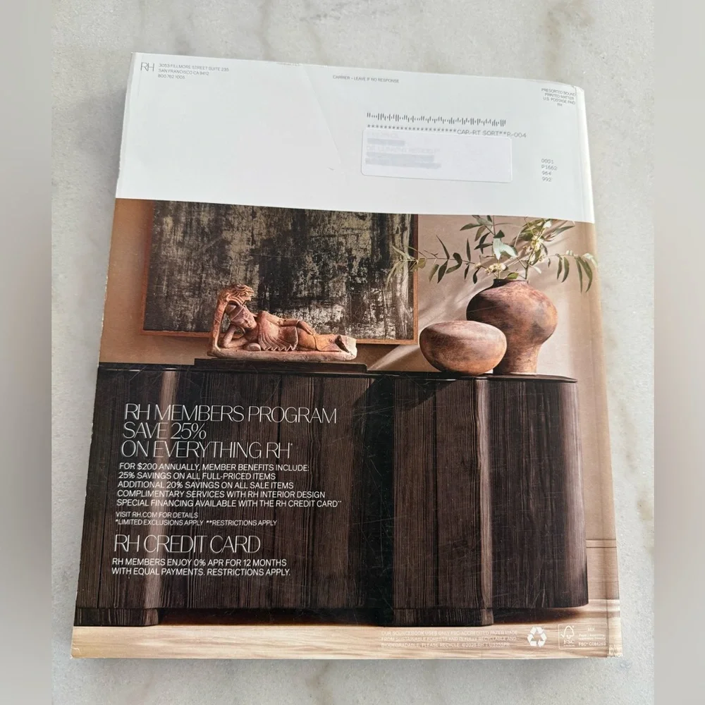 RH Restoration Hardware Magazine - 2025 Spring Interior Catalog