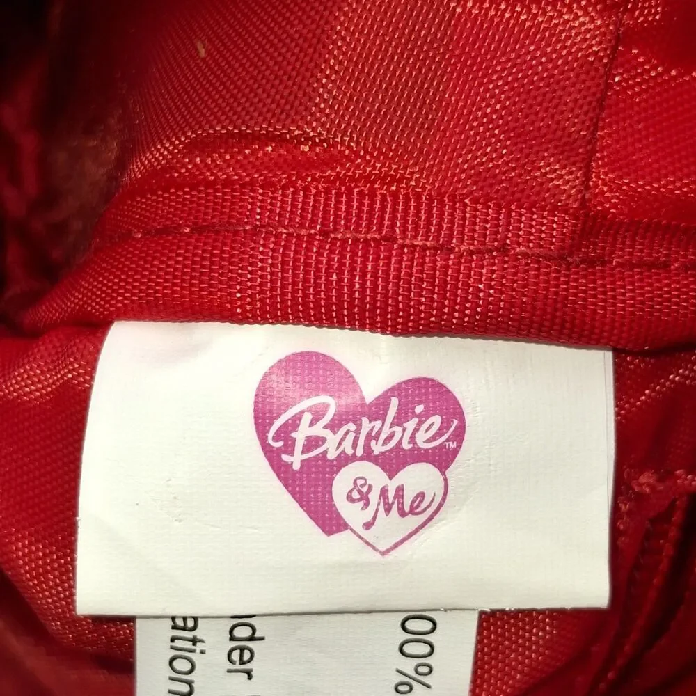 Barbie & Me Pink With Black & Silver Dots Design Child Sized Purse