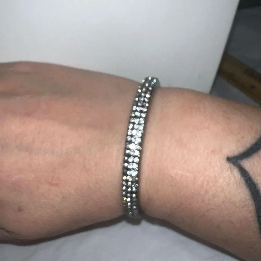 crystal gunmetal hinged