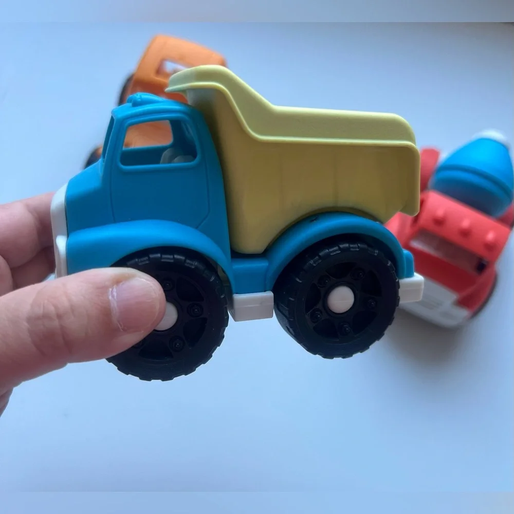 Construction Vehicles Set -3pk -Gigglescape™:Plastic Toy Vehicle Playsets, Truck