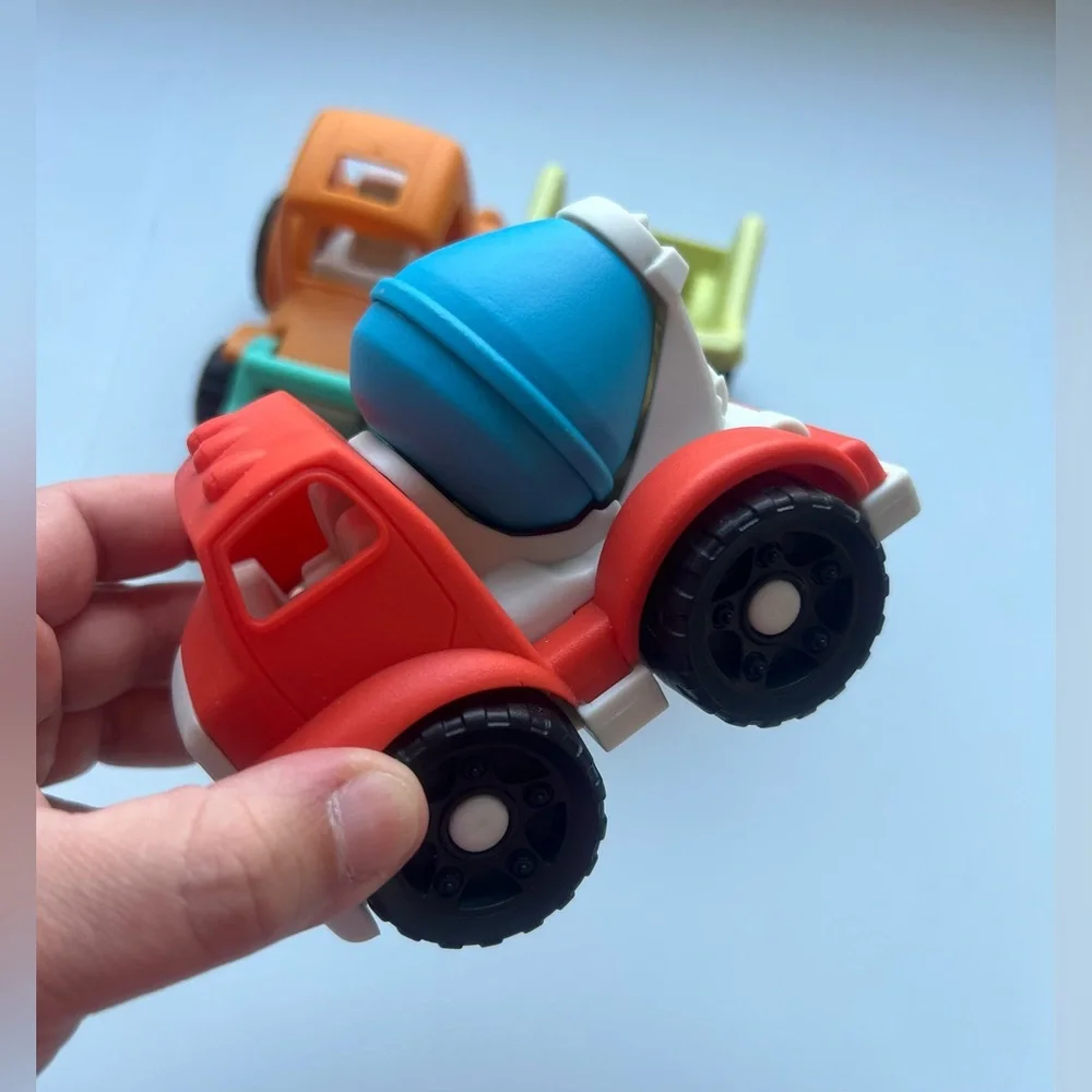 Construction Vehicles Set -3pk -Gigglescape™:Plastic Toy Vehicle Playsets, Truck