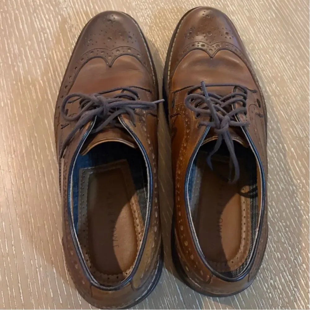 Johnston & Murphy Men's 59-38905 Brown Lace Up Wingtip Oxford Shoes Size