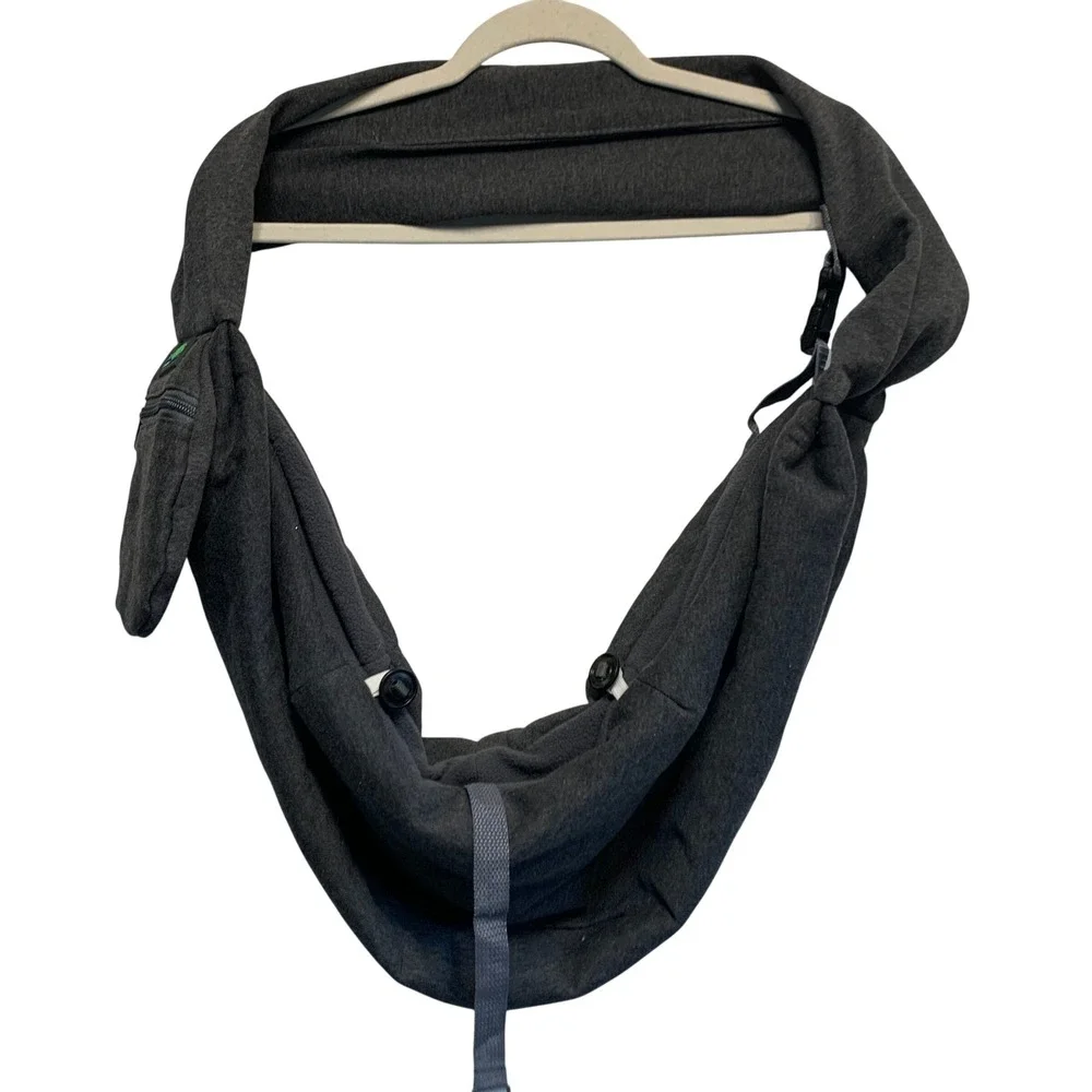 GOOPAWS Hand-free Comfy Pet Sling Bag Gray Dog Cat Carrier Breathable Soft