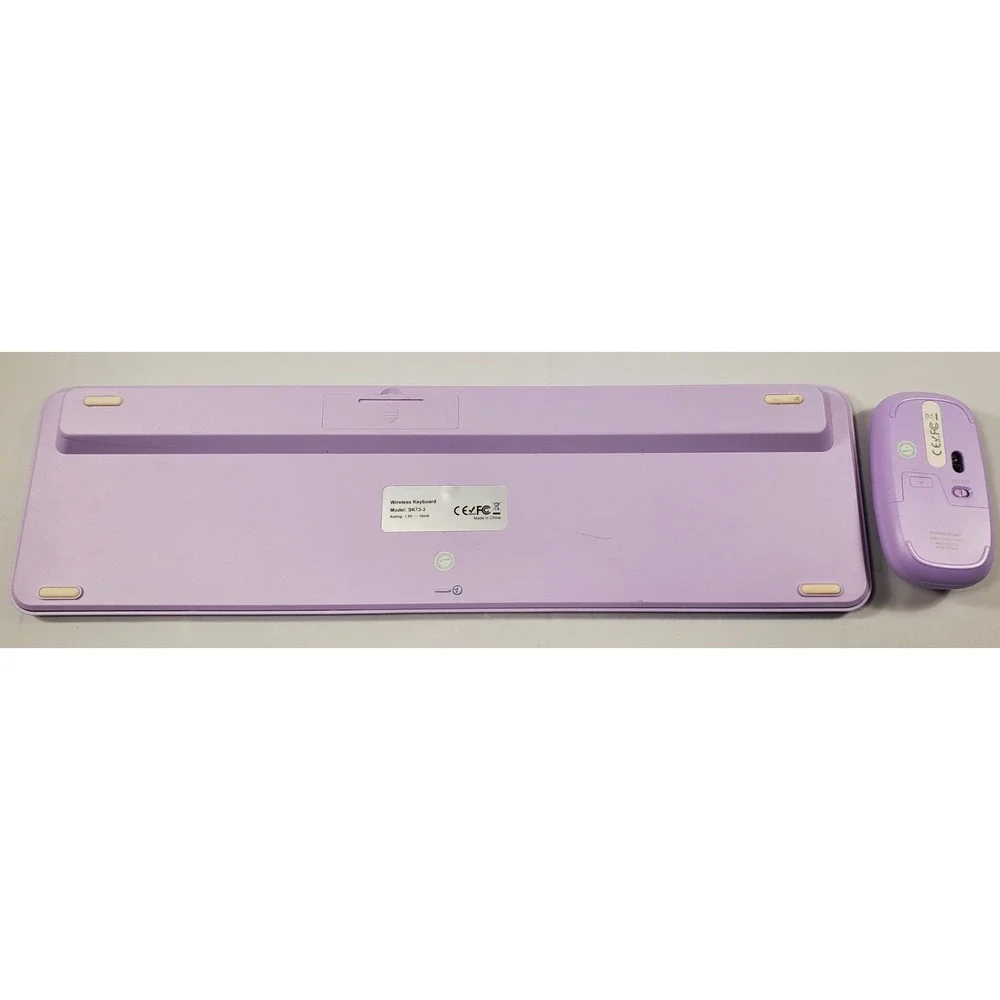 Purple Seenda Wireless Bluetooth Keyboard Mouse Multi-Device Rechargeable SK73-3
