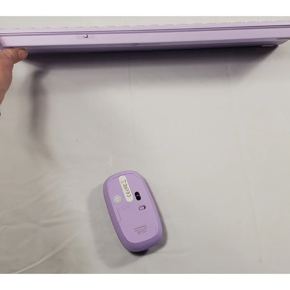 Purple Seenda Wireless Bluetooth Keyboard Mouse Multi-Device Rechargeable SK73-3
