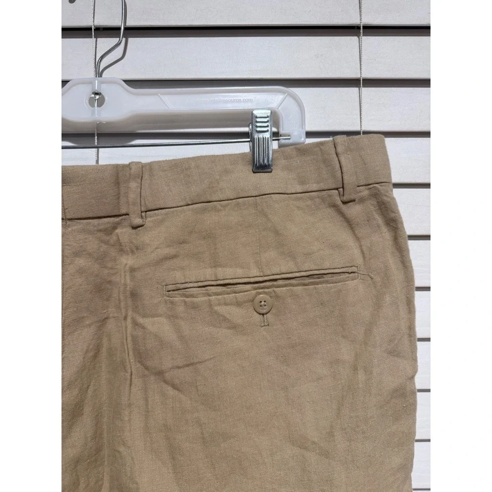 Polo Ralph Lauren Men‎ Tan Linen Blend Chino Pants 42x30 Flat Front