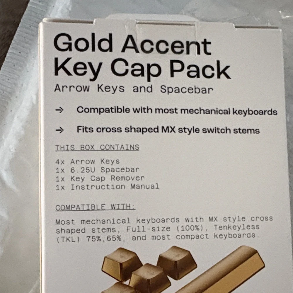 Gold Key Cap Set for Keyboards