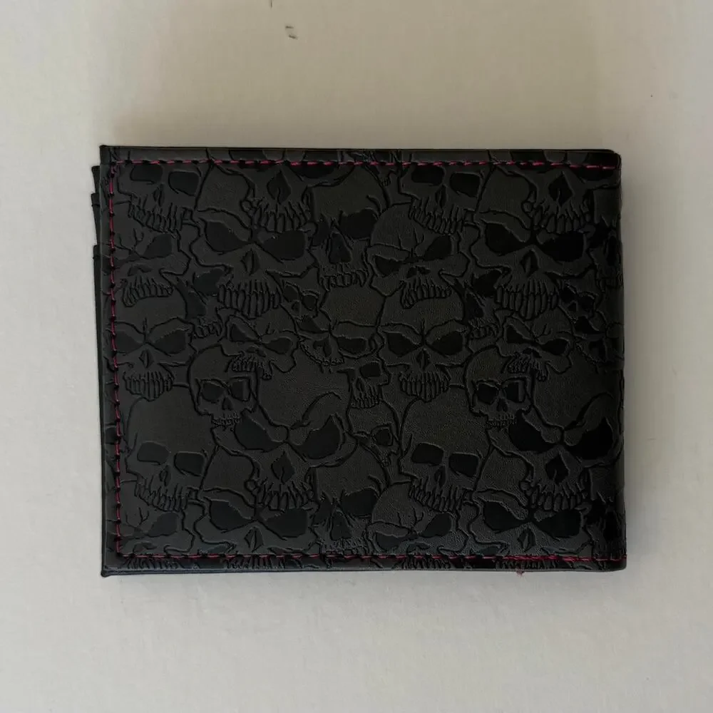 Vintage black and red skull