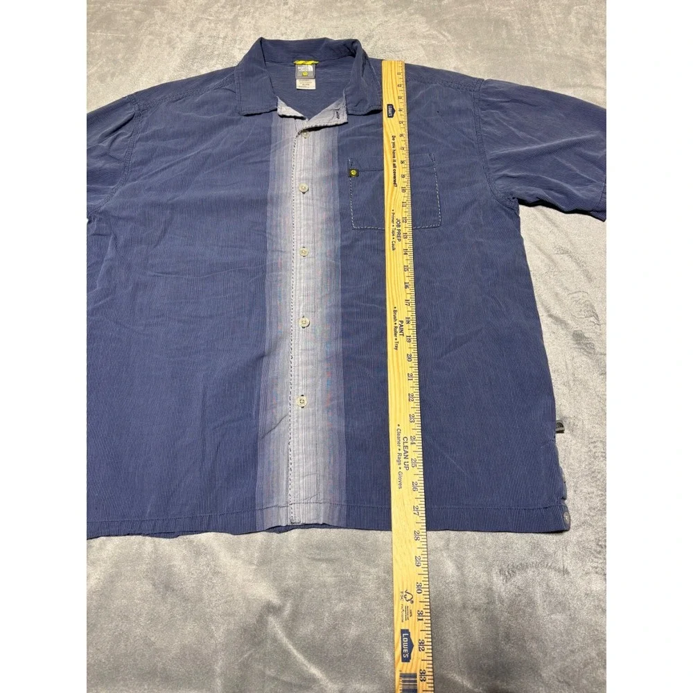The North Face Mens XL Blue Short Sleeve Button Front A5 Series Shirt