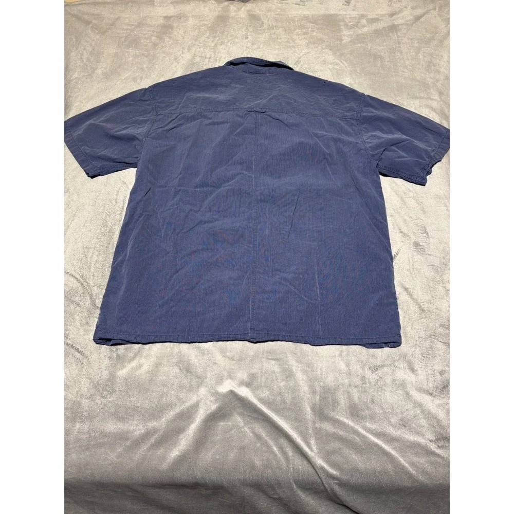 The North Face Mens XL Blue Short Sleeve Button Front A5 Series Shirt