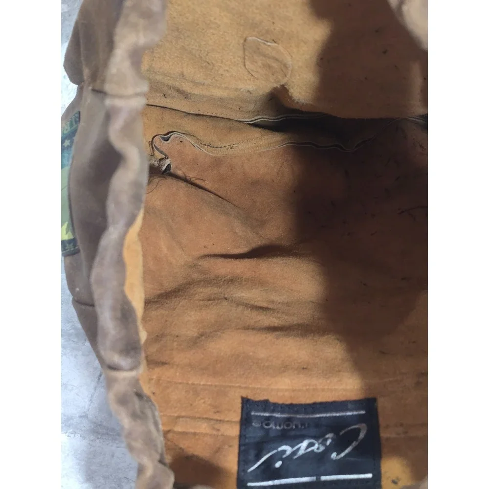 Vtg Cosi L'uomo Leather Backpack Patches 555th Triple Nickel G IIII 999 Jack Ace