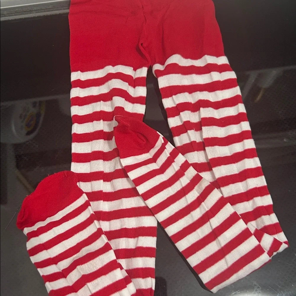 Nylon tights stripes valentines Christmas dr. Seuss Girls 2T ? Fit