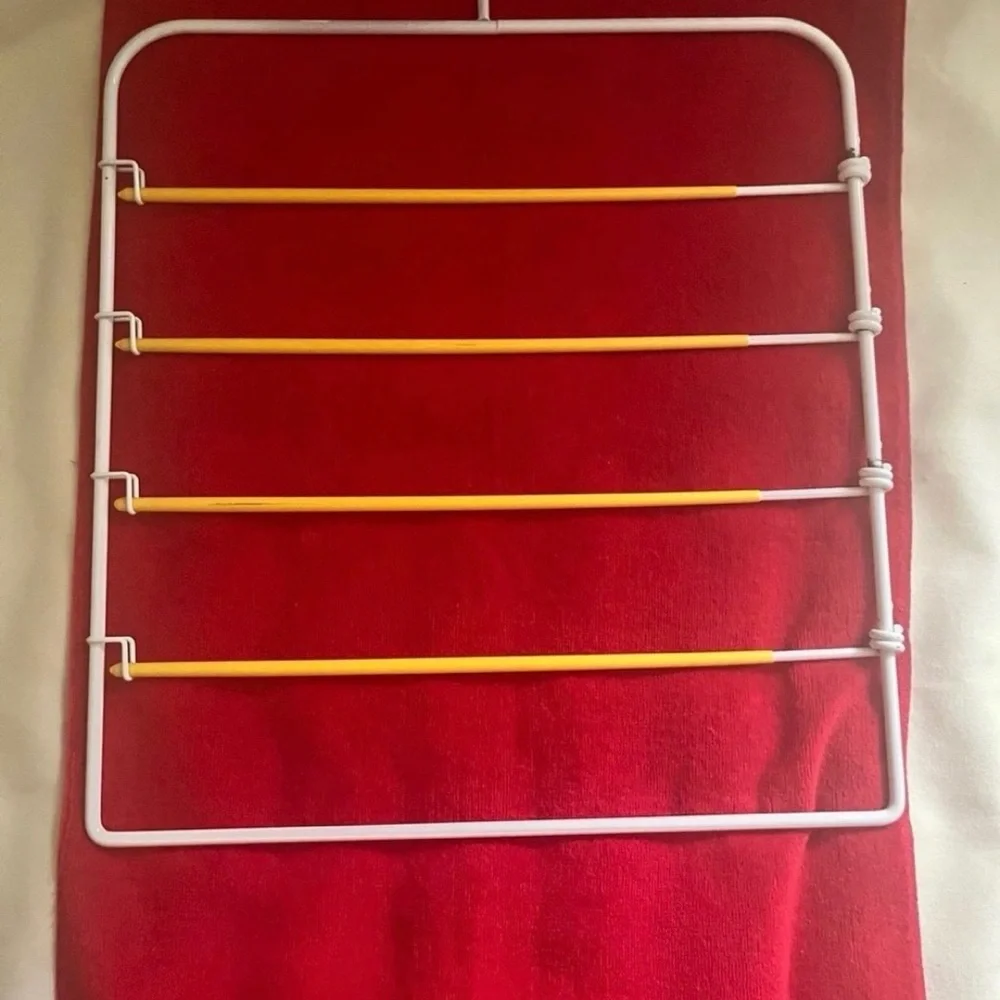 Vintage Plastic Coated Metal 5 Tier Pants/ Skirt Hanger