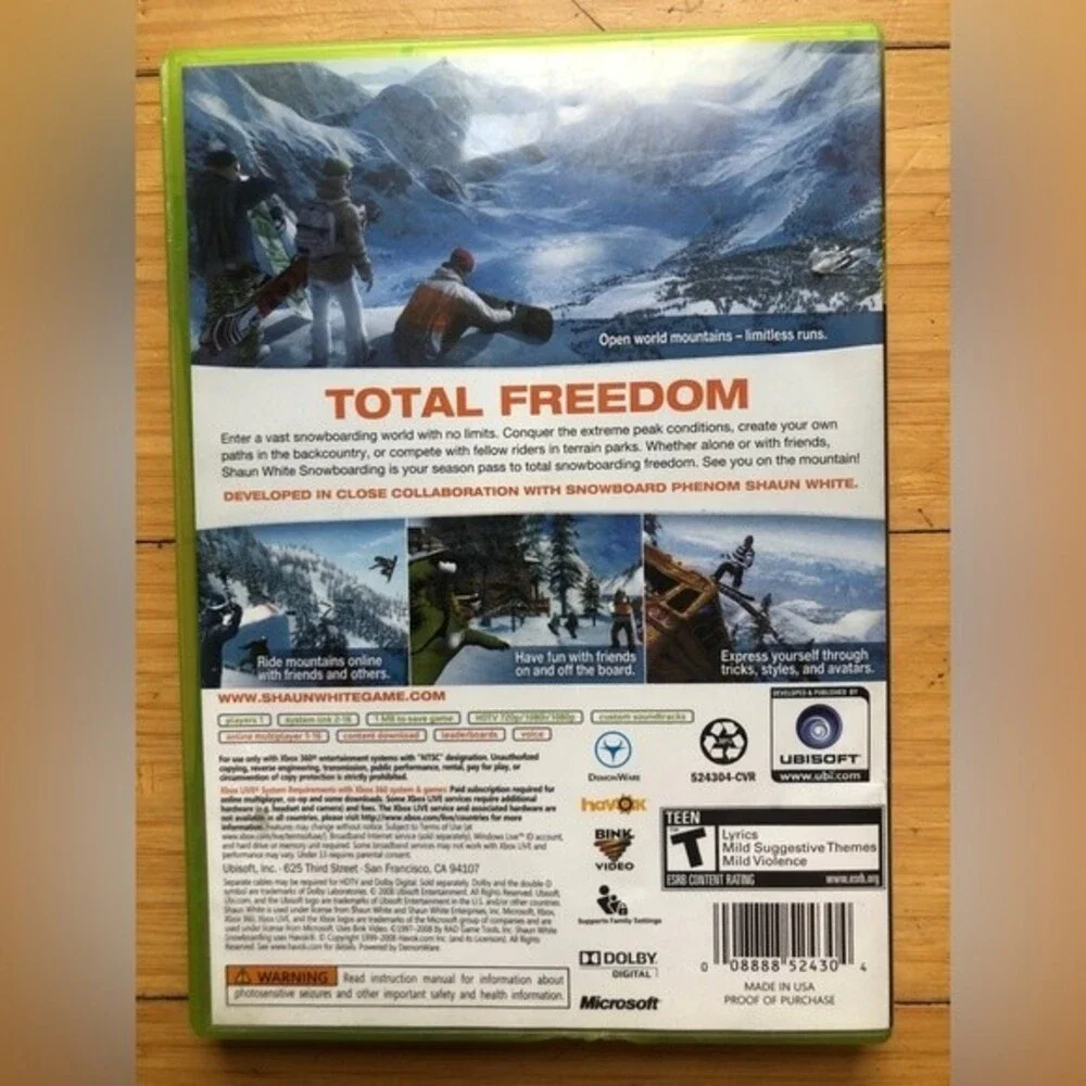 Shaun White Snowboarding (Microsoft XBOX 360, 2008)