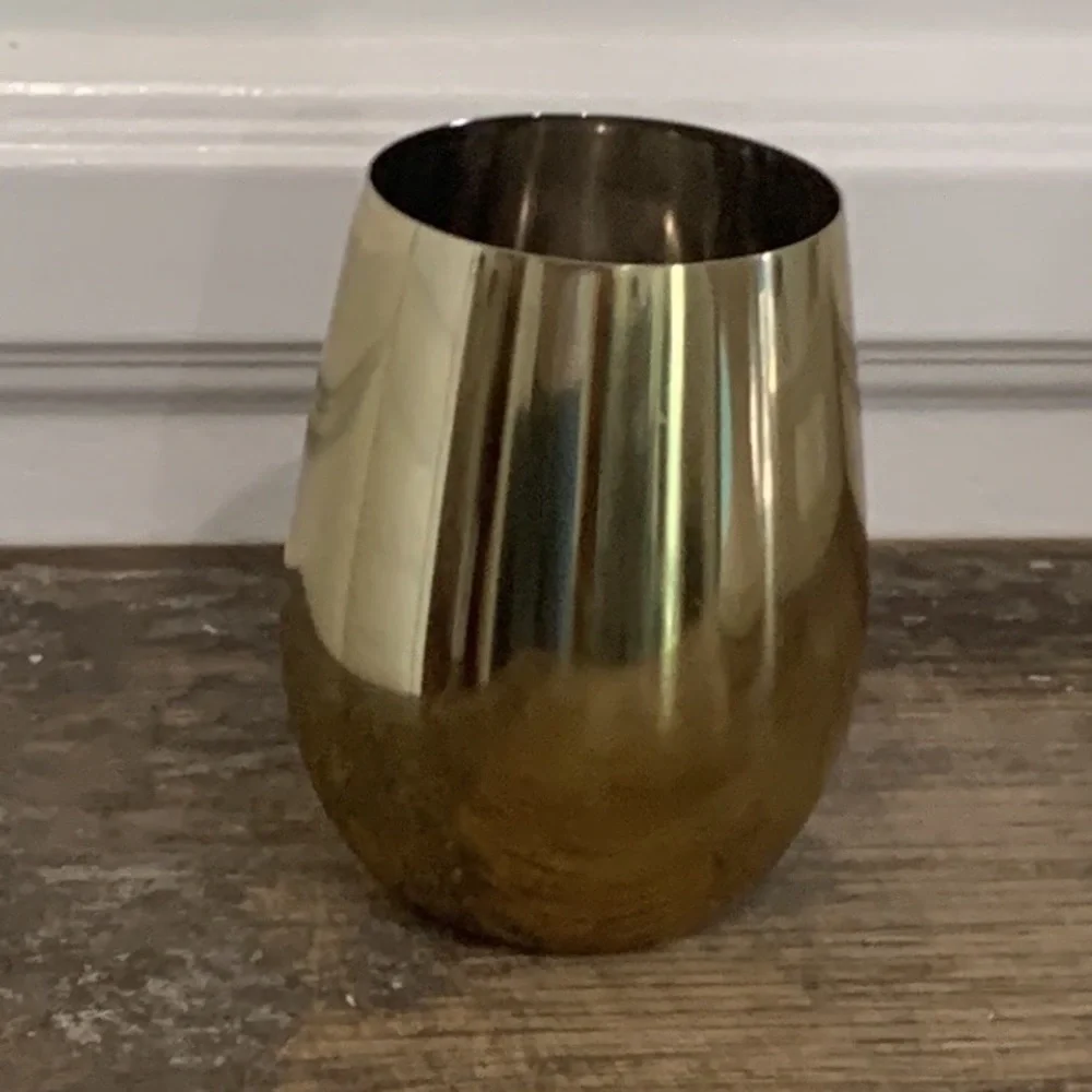 West Elm Gold Stainless Steel Wine Glass Cup