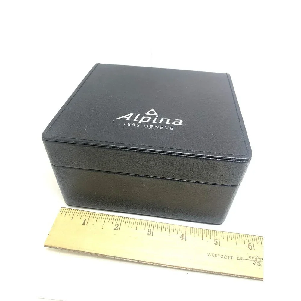 Alpina Watch Box Presentation Black Cardboard Case Display Empty